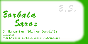 borbala saros business card